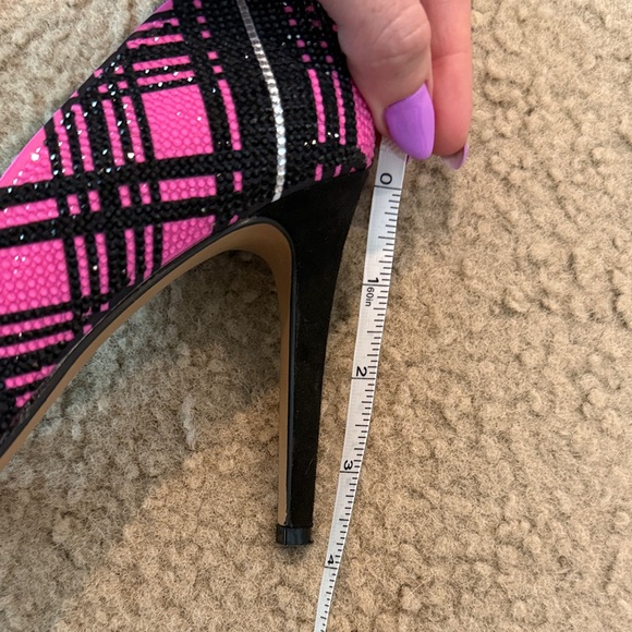 INC International Concepts Women's Black and Pink Plaid Heels - Picture 6 of 6